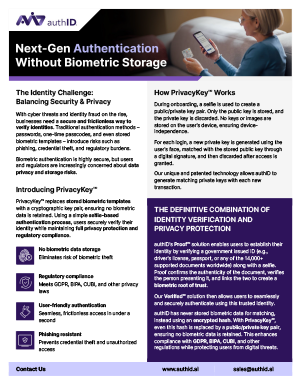 authID PrivacyKey Data Sheet authID PrivacyKey Data Sheet